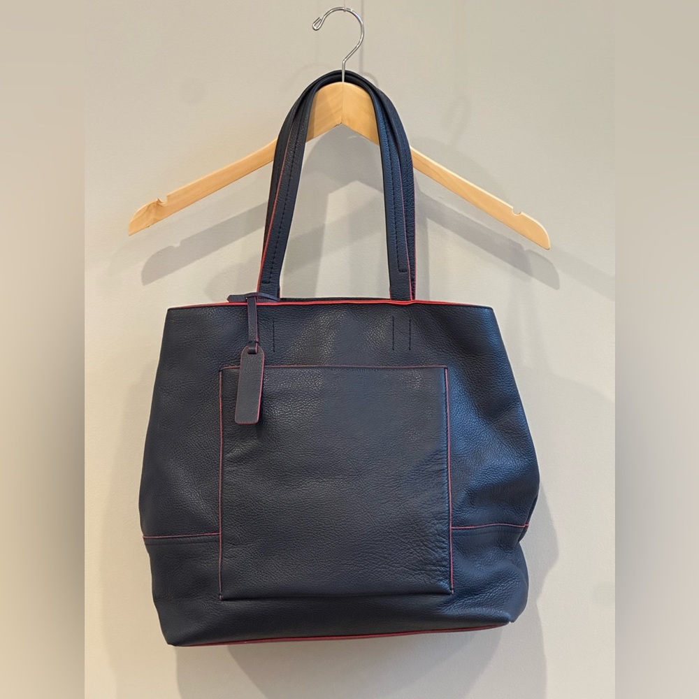 J. Crew leather tote.
